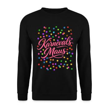 Karnevals Maus Konfetti Kostüm - Unisex Pullover - Schwarz - Vorne - Alina (178cm) & Michal (187cm)