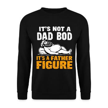 Father Figure Dad Bod Joke - Unisex Sweatshirt - black - Front - Alina (178cm) & Michal (187cm)