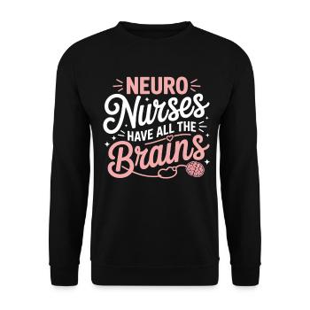 Neuronurses Brain Heroes - Unisex Sweatshirt - black - Front - Alina (178cm) & Michal (187cm)
