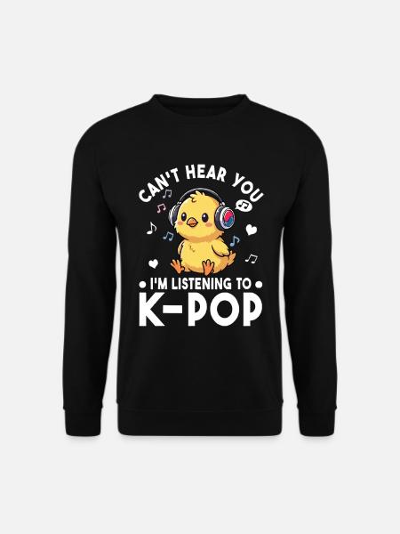 K-Pop Chick – Sweet Music Fan Statement - Unisex Sweatshirt - black