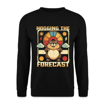 Groundhog Day Groundhog Hogging The Forecast - Unisex Sweatshirt - black - Front - Alina (178cm) & Michal (187cm)
