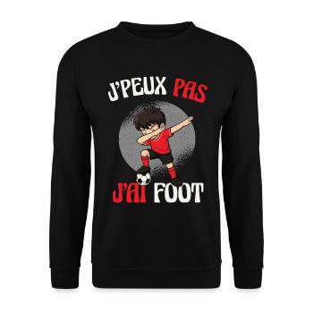 I can't I have football – cartoon child - Unisex Sweatshirt - black - Front - Alina (178cm) & Michal (187cm)