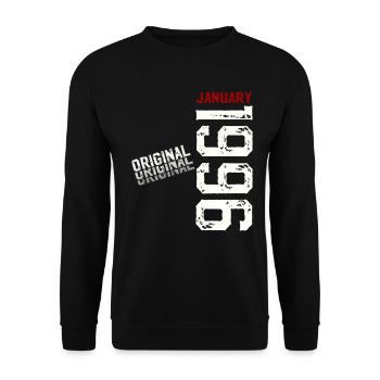 30e anniversaire Original janvier 1996 - Sweat-shirt Unisexe - noir - Devant - Alina (178cm) & Michal (187cm)