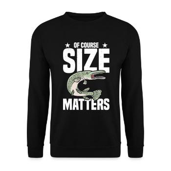  Alligator Gar Fisherman Spot Lure Fishing Gear - Unisex Sweatshirt - black - Front - Alina (178cm) & Michal (187cm)