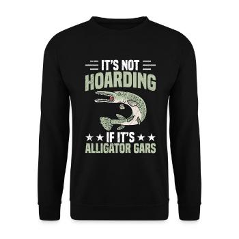 Canne à alligator et moulinet Pêche à l’alligator gar - Sweat-shirt Unisexe - noir - Devant - Alina (178cm) & Michal (187cm)