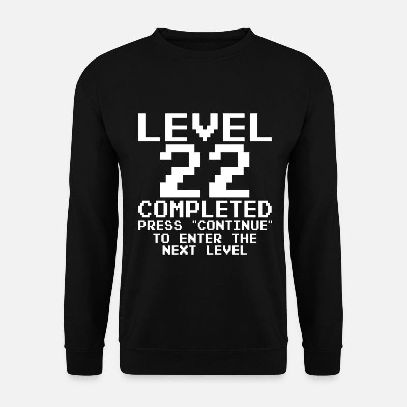 Level 22 Pixel Retro Completed - Unisex Sweatshirt - black