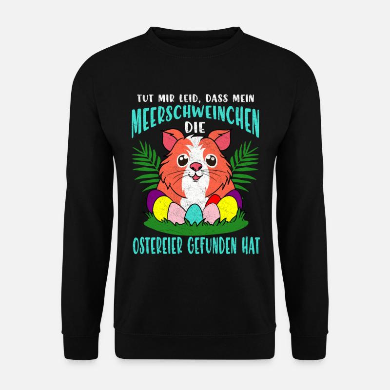 Meerschweinchen Ostereier Parade - Unisex Pullover - Schwarz