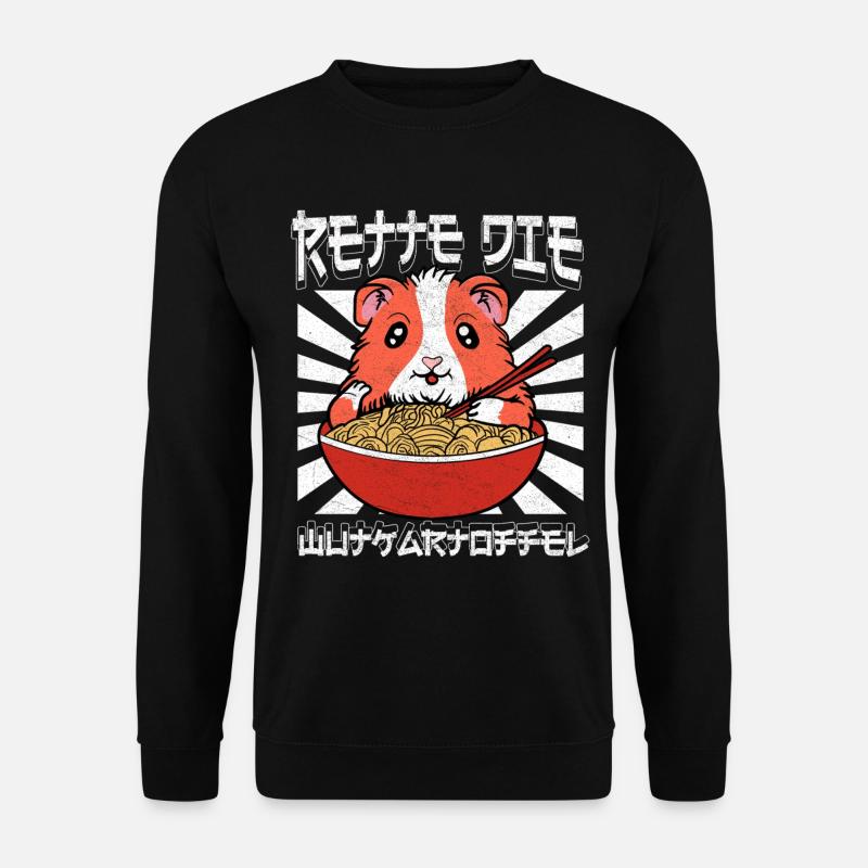 Ramen Hamster Bowl Noodle Delight - Unisex Sweatshirt - black