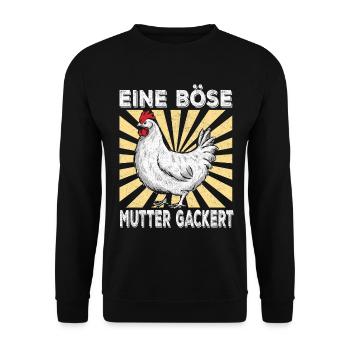 Une mère maléfique ricane - Sweat-shirt Unisexe - noir - Devant - Alina (178cm) & Michal (187cm)