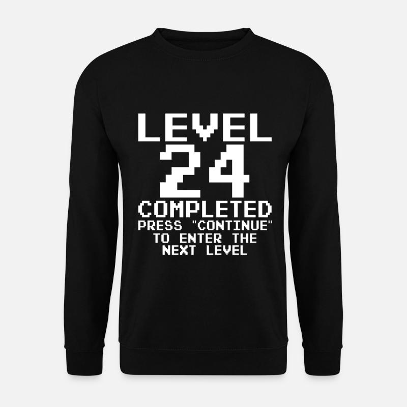 Level 24 Completed – Pixel Retro - Unisex Sweatshirt - black