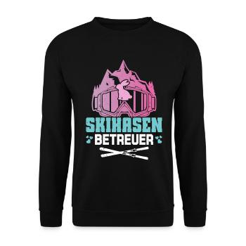 Moniteur de ski SUPERVISEUR DE SKI BUNNY Ski Fun de ski - Sweat-shirt Unisexe - noir - Devant - Alina (178cm) & Michal (187cm)