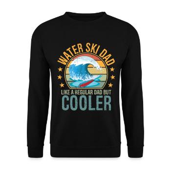 Waterski Dad Fathers Day Ski Lover Dad Water Ski - Unisex Sweatshirt - black - Front - Alina (178cm) & Michal (187cm)