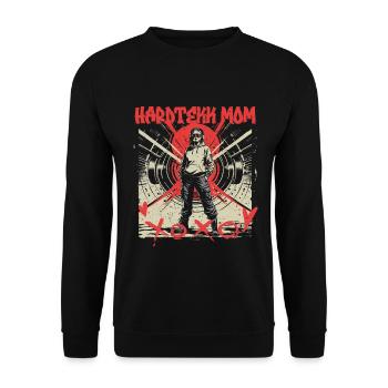Hardtekk Mom Tekke East Germany - Unisex Sweatshirt - black - Front - Alina (178cm) & Michal (187cm)