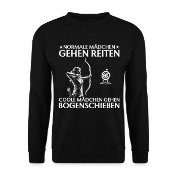 Archery Cool girls go archery - Unisex Sweatshirt - black - Front - Alina (178cm) & Michal (187cm)