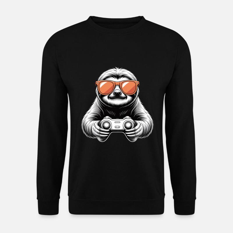 Gamer Faultier - Unisex Pullover - Schwarz