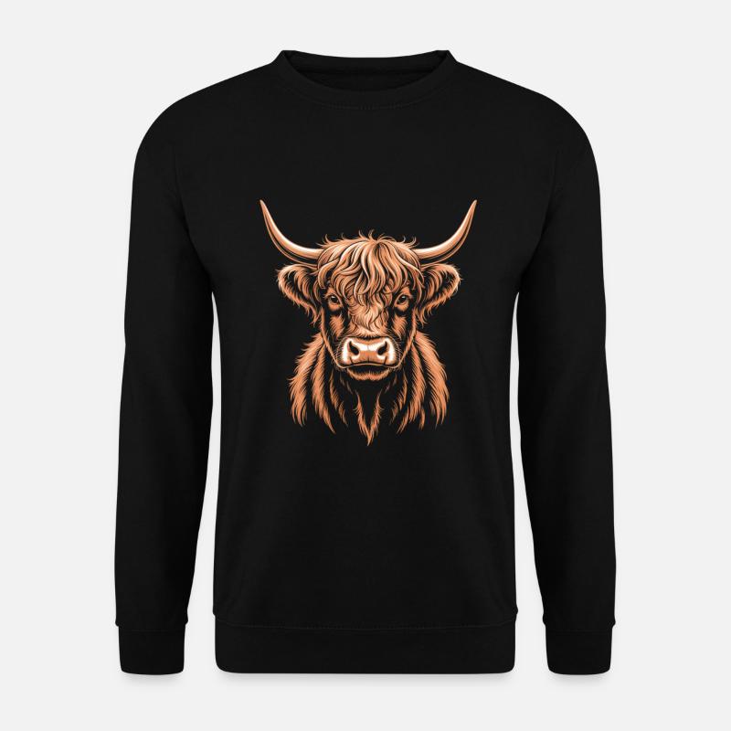 Scottish Highland cattle - Unisex Sweatshirt - black