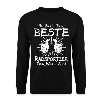 Best Cyclist - Unisex Sweatshirt - black - Front - Alina (178cm) & Michal (187cm)