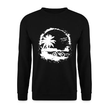 Mountain Bike Cyclist Sketch - Unisex Sweatshirt - black - Front - Alina (178cm) & Michal (187cm)