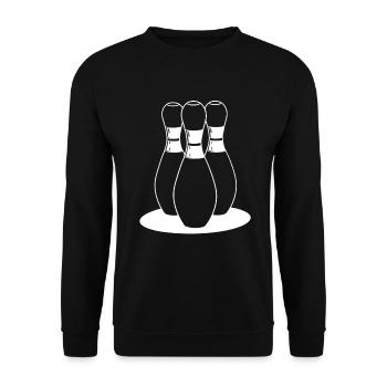 Bowling de dessins animés - Sweat-shirt Unisexe - noir - Devant - Alina (178cm) & Michal (187cm)