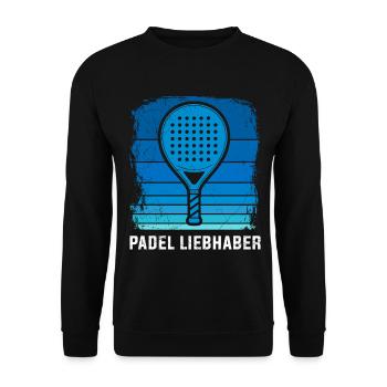 PADEL LOVERS Padel Hobby Padel Sports Funny - Unisex Sweatshirt - black - Front - Alina (178cm) & Michal (187cm)
