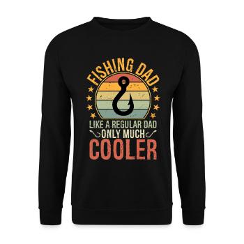 Un père pêcheur comme un père ordinaire, mais beaucoup plus cool - Sweat-shirt Unisexe - noir - Devant - Alina (178cm) & Michal (187cm)