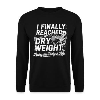 Endlich Trockengewicht Erreicht - Unisex Pullover - Schwarz - Vorne - Alina (178cm) & Michal (187cm)