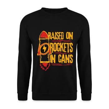 Energy Drink Raised On Rockets In Cans - Unisex Sweatshirt - black - Front - Alina (178cm) & Michal (187cm)
