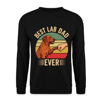Meilleur père de labrador de tous les temps – Foxred Labrador Design - Sweat-shirt Unisexe - noir - Devant - Alina (178cm) & Michal (187cm)