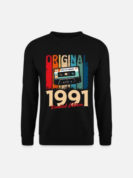 35th Birthday Cassette January 1991 - Unisex Sweatshirt - black