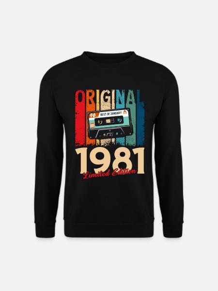 Cassette du 45e anniversaire janvier 1981 - Sweat-shirt Unisexe - noir