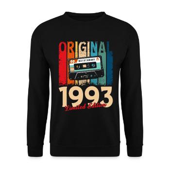Cassette du 33e anniversaire janvier 1993 - Sweat-shirt Unisexe - noir - Devant - Alina (178cm) & Michal (187cm)