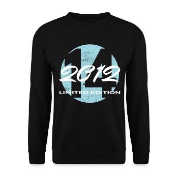 14th Birthday 2012 Boys and Girls Gift - Unisex Sweatshirt - black - Front - Alina (178cm) & Michal (187cm)