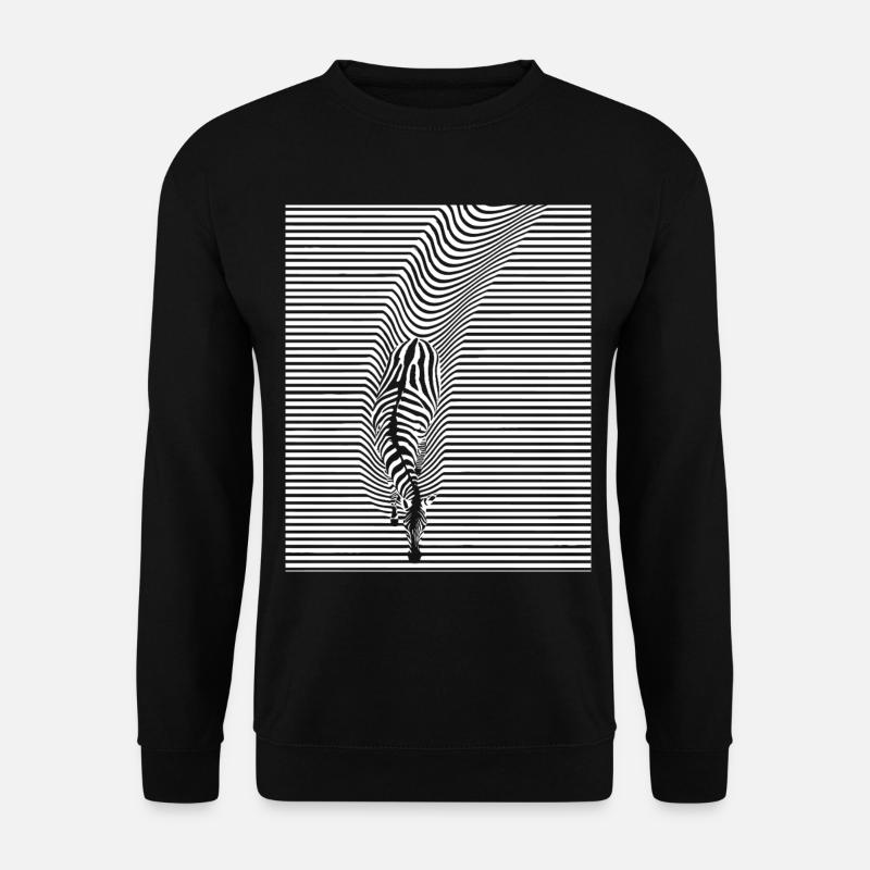 Zebra Kunst - Unisex Pullover - Schwarz