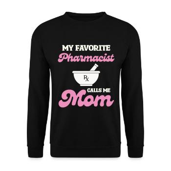 Favorite pharmacist mom - Unisex Sweatshirt - black - Front - Alina (178cm) & Michal (187cm)