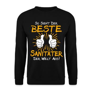 Paramedic gift idea - Unisex Sweatshirt - black - Front - Alina (178cm) & Michal (187cm)