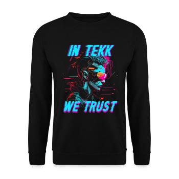 Hardtekk Tekke East Germany In Tekk We Trust - Unisex Sweatshirt - black - Front - Alina (178cm) & Michal (187cm)