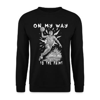 Basketball - On my way to the paint! - Unisex Pullover - Schwarz - Vorne - Alina (178cm) & Michal (187cm)
