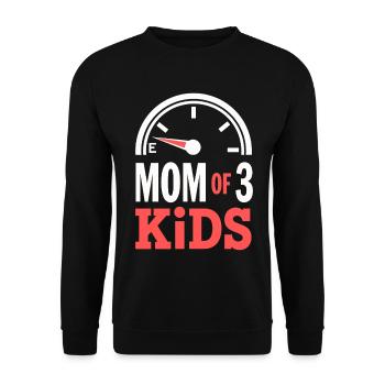 Mom Of 3 Kids Tank Empty Mom Humor - Unisex Sweatshirt - black - Front - Alina (178cm) & Michal (187cm)