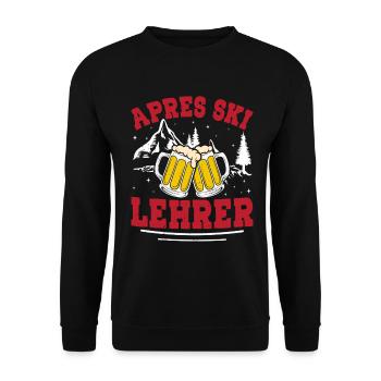 Ski APRES-SKI MONITEUR DE SKI Soirée Amusant - Sweat-shirt Unisexe - noir - Devant - Alina (178cm) & Michal (187cm)