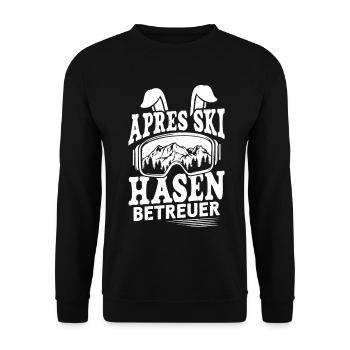 Moniteur de ski APRES-SKI LAPIN SUPERVISEUR Fun - Sweat-shirt Unisexe - noir - Devant - Alina (178cm) & Michal (187cm)
