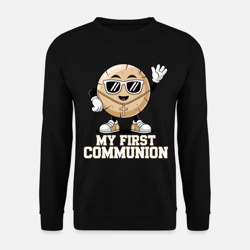 Biscuit de première communion avec style - Sweat-shirt Unisexe - noir