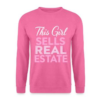 This Girl Sells Real Estate - Unisex Pullover - Pink - Vorne