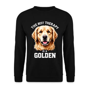 Best Therapy: Golden - Unisex Sweatshirt - black - Front - Alina (178cm) & Michal (187cm)