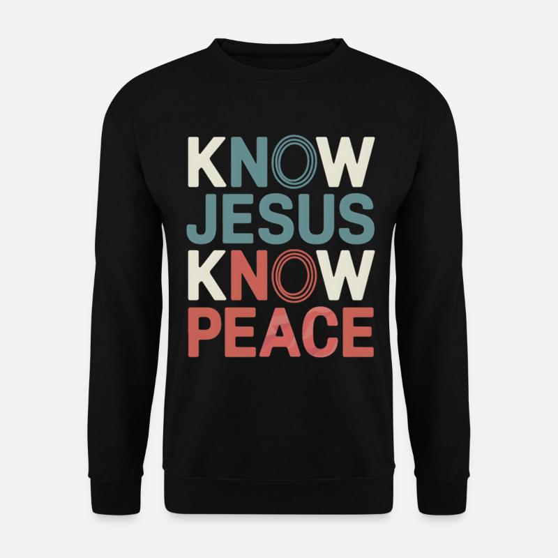 Know Jesus Know Peace - Unisex Pullover - Schwarz