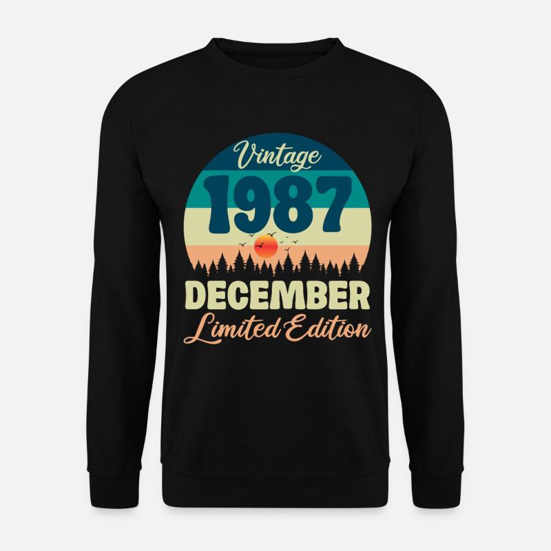 Birthday December 1987 Birthday Gift - Unisex Sweatshirt - black