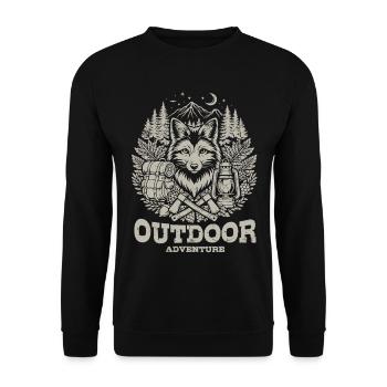 Outdoor Adventure | Nature - Camping - Hiking - Unisex Sweatshirt - black - Front - Alina (178cm) & Michal (187cm)