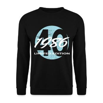 40e anniversaire 1986 cadeau pour hommes et femmes - Sweat-shirt Unisexe - noir - Devant - Alina (178cm) & Michal (187cm)
