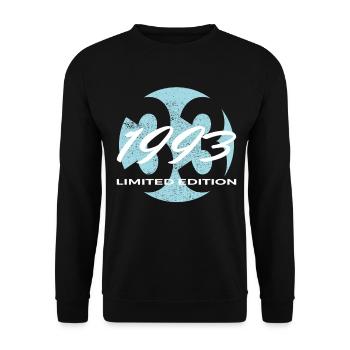 33rd Birthday 1993 Gift for Men and Women - Unisex Sweatshirt - black - Front - Alina (178cm) & Michal (187cm)