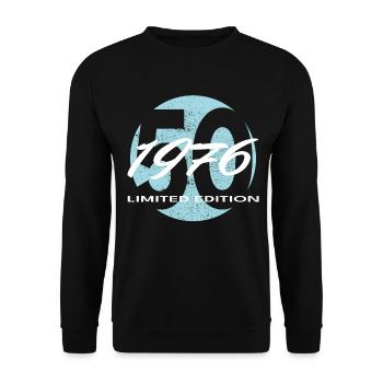 50th Birthday 1976 Gift for Men and Women - Unisex Sweatshirt - black - Front - Alina (178cm) & Michal (187cm)