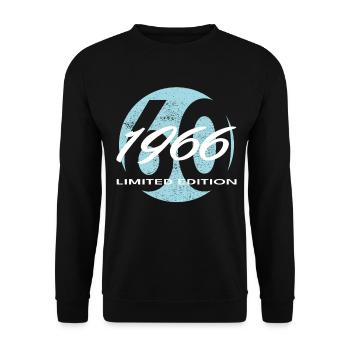 60e anniversaire 1966 cadeau pour hommes et femmes - Sweat-shirt Unisexe - noir - Devant - Alina (178cm) & Michal (187cm)